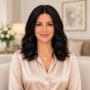 Black Shoulder Length Wavy